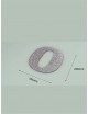 Número 0 con purpurina plata 185 x 200 mm