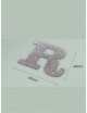 Letra R con purpurina plata 233 x 200 mm