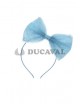 Diadema azul lazo con purpurina