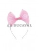 Diadema rosa lazo con purpurina