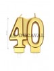 Vela nº 40 en color oro 7.7cm| Ducaval | Envíos 24/48h
