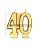 Vela nº 40 en color oro 7.7cm| Ducaval | Envíos 24/48h