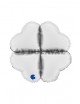 Base corazón foil mediana 16" blanco satinado | Ducaval | Envíos 24/48h