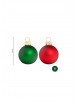 Marcasito bola Navidad  verde y rojo 4x5.5cm 6ud | Ducaval | Envíos 24/48 horas