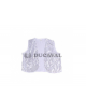 Chaleco Lentejuelas Adulto Plata - Disfraces Ducaval