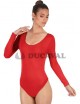 Body manga larga rojo