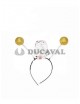 Diadema bolas escarcha dorada - Disfraces Ducaval