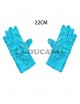 Guantes de lentejuelas azul adulto