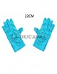 Guantes de lentejuelas azul adulto