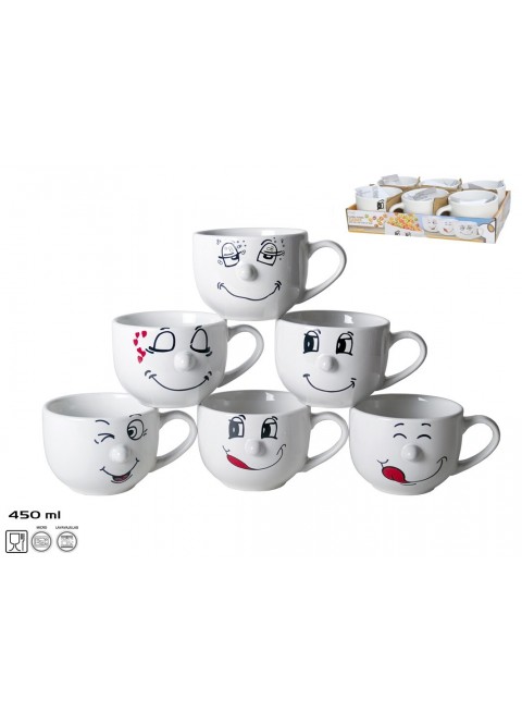 Tazon jumbo caras 450 ml | Ducaval | Envías 24/48 horas 