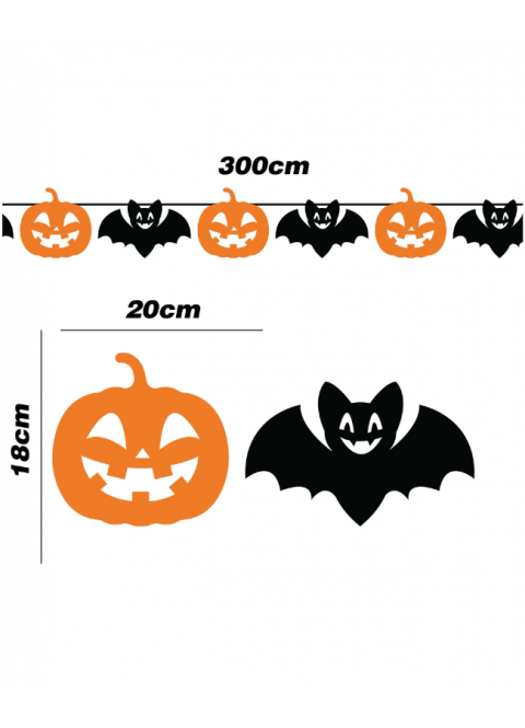 Guirnalda Halloween Murcielagos | Ducaval | Envías 24/48 horas 