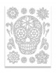 Adhesivo de Calavera Catrina Glitter | Ducaval | Envías 24/48 horas 
