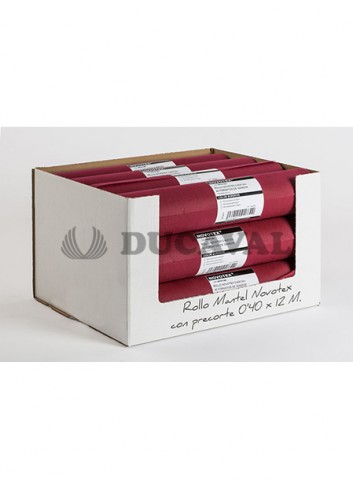 Rollo mantel burdeos 0.40x12m precortado Ducaval envios 24-48 horas