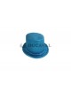 Chistera azul claro purpurina adulto