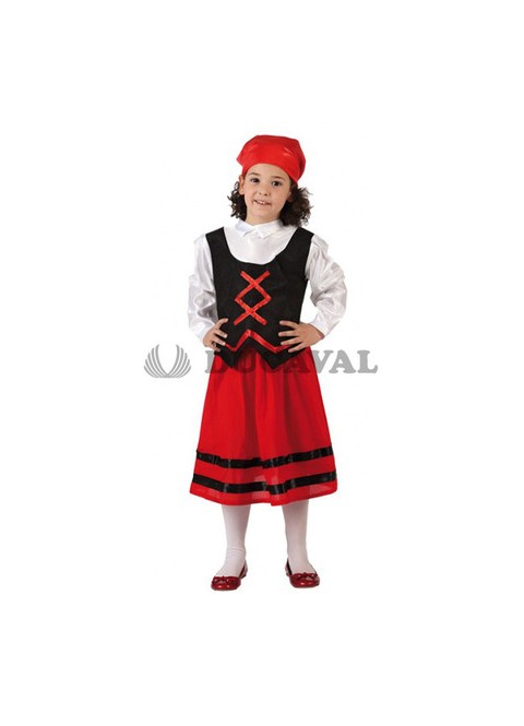 Disfraz de Pastora rojo y negro