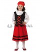Disfraz de Pastora rojo y negro