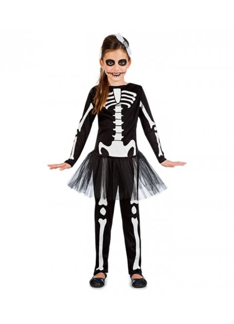 Disfraz de Halloween Esqueleto con Tutu Infantil – ¡El Look Perfecto!