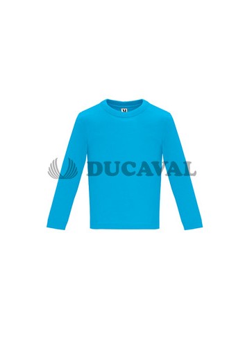 Camiseta manga larga turquesa bebé