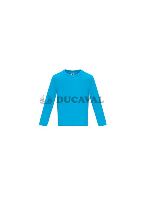 Camiseta manga larga turquesa bebé