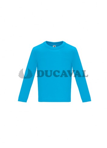Camiseta manga larga turquesa bebé