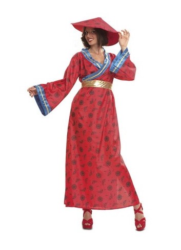 Disfraz de China rojo