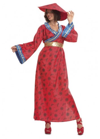 Disfraz de China rojo
