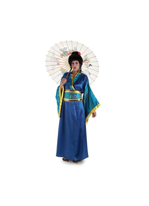 Disfraz de Geisha azul