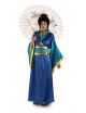 Disfraz de Geisha azul
