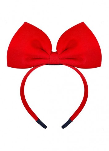 Diadema Lazo Grande Rojo - Disfraces Ducaval