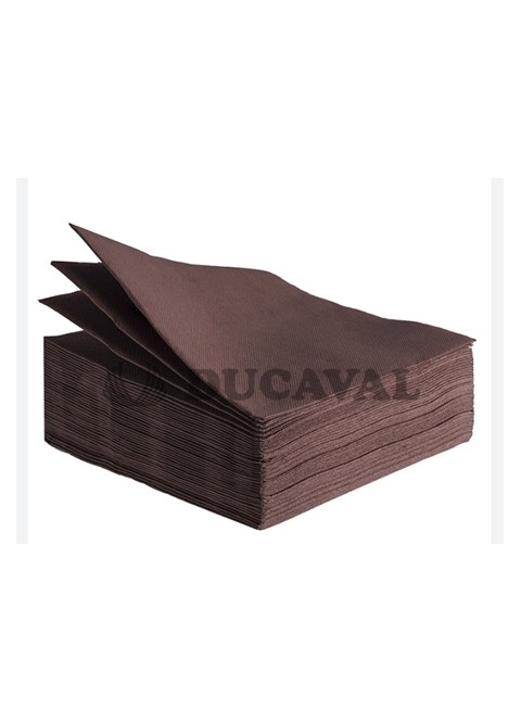 Servilletas marrón 20x20 doble capa 100ud. Ducaval envios 24-48 horas