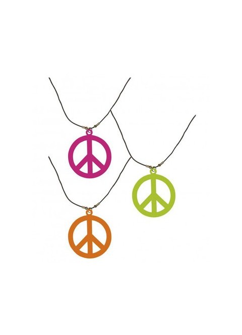 Collar símbolo hippie varios colores