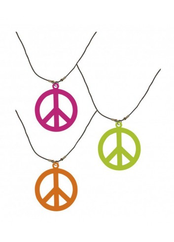 Collar símbolo hippie varios colores