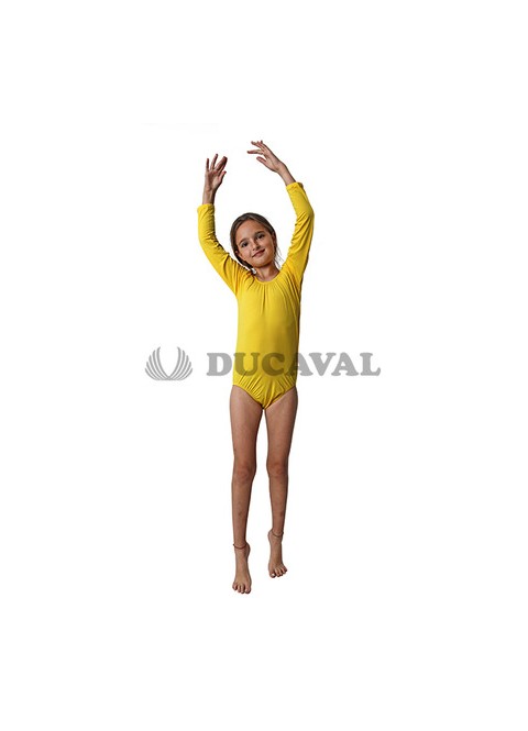 Body de manga larga infantil amarillo