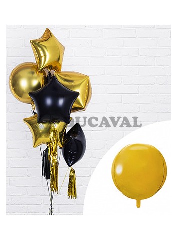 Globo foil balón oro metalizado 40cm - Disfraces Ducaval
