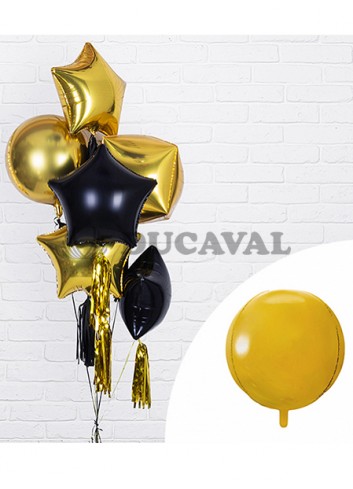 Globo foil balón oro metalizado 40cm - Disfraces Ducaval