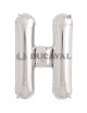 Globo foil letra U plata 86cm.