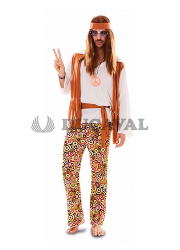 Disfraz de hippie para hombre | Ducaval | Envías 24/48 horas 