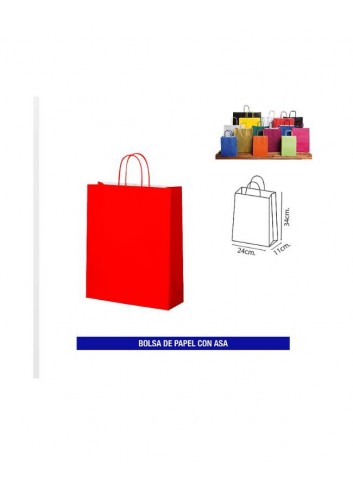 Bolsas papel rojo 24x34 | Ducaval | Envios 24/48 horas