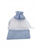 Bolsa organza franja transparente azul 3 pzs | Ducaval | Envías 24/48 horas 