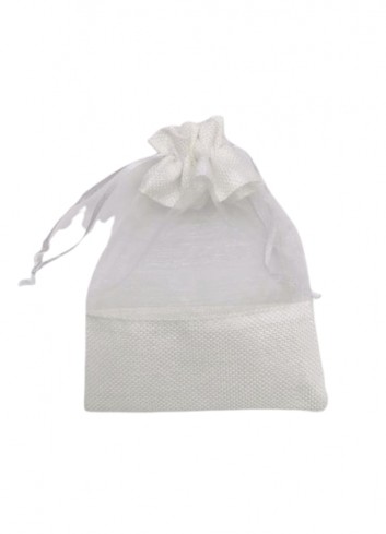 Bolsa organza franja transparente blanca 3 pzs | Ducaval | Envías 24/48 horas 