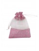 Bolsa organza franja transparente rosa 3 pzs | Ducaval | Envíos 24/48 horas 