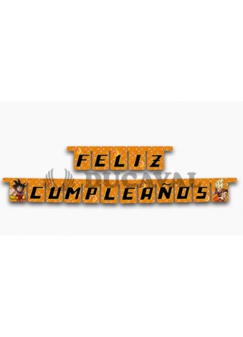 Guirnalda Dragon Ball feliz cumpleaños. Ducaval envios 24/48 horas