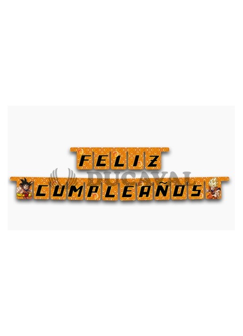 Guirnalda Dragon Ball feliz cumpleaños. Ducaval envios 24/48 horas