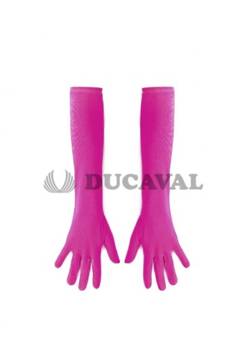 Guantes largos fucsia