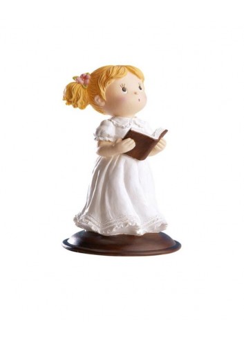 Figura niña comunión con biblia 13.50cm - Disfraces Ducaval