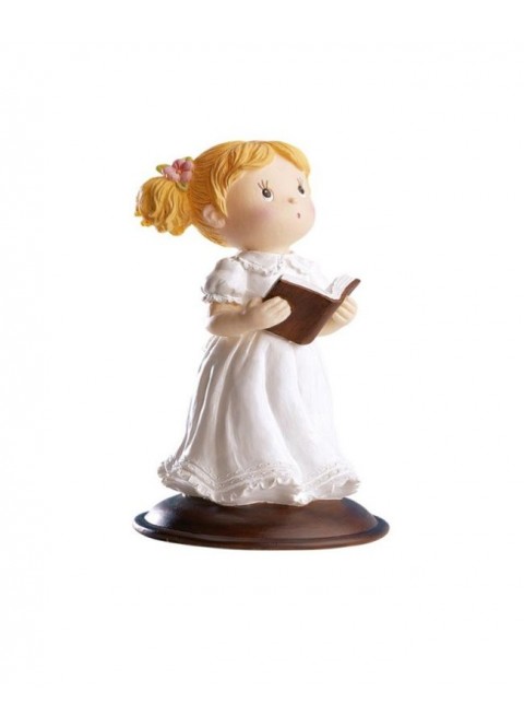 Figura niña comunión con biblia 13.50cm - Disfraces Ducaval