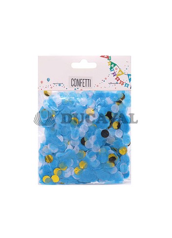 Confetti azul y oro 10g - Disfraces Ducaval