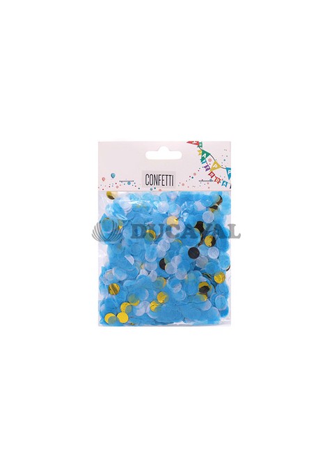 Confetti azul y oro 10g - Disfraces Ducaval