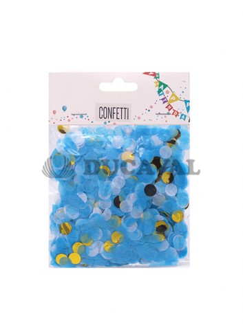 Confetti azul y oro 10g - Disfraces Ducaval