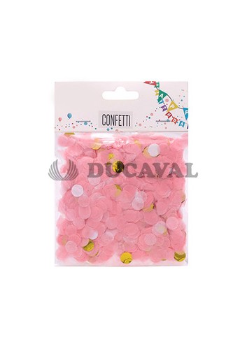 Confetti rosa y oro 10g - Disfraces Ducaval